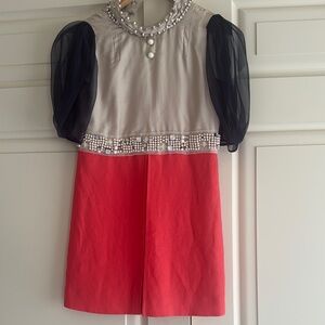 Chloe Elegant Dress with Pearl Accents